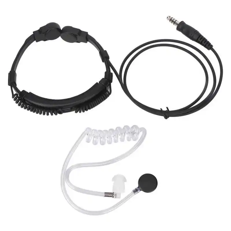 Горловая микрофон слушалки, прибиращ се въздушна Акустична тръба за Baofeng, Kenwood, YAESU, Motorola, нова - 0