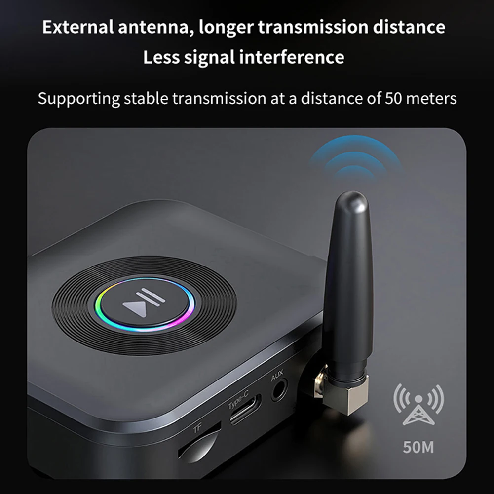 GR01 Bluetooth-съвместим приемник на 50 м USB-DC5V, комплект за кола, усилвател, високоговорител, 3.5 мм изходи за система за стрийминг на музика - 1