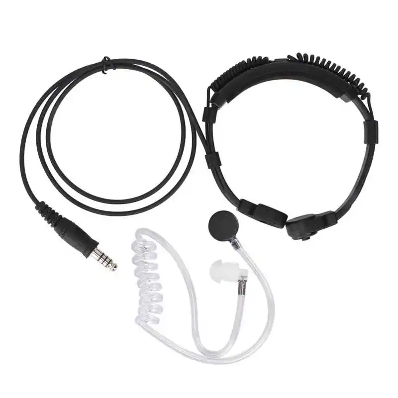Горловая микрофон слушалки, прибиращ се въздушна Акустична тръба за Baofeng, Kenwood, YAESU, Motorola, нова - 1
