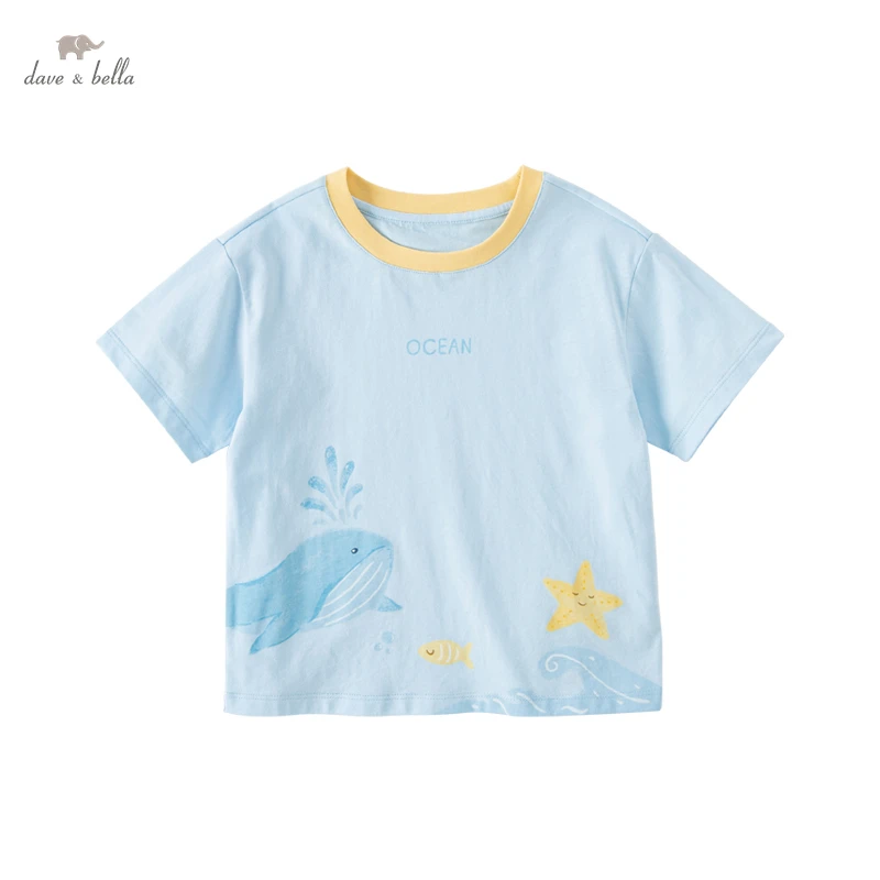 Дейв Bella/лятна нова детска тениска за момиченца с къси ръкави и момчета, памучни блузи с анимационни герои DB2235459 - 1