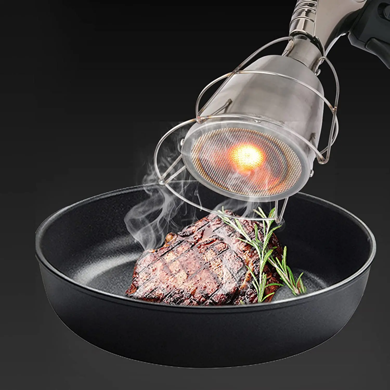 Огнехвъргачката от неръждаема стомана дюза за готвене горелка професионален ръчен инструмент за приготвяне на бройлери, идеален за печене и топене - 1