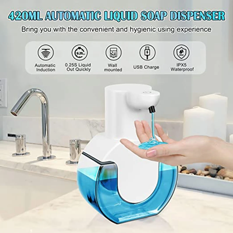 1 комплект Автоматично докосване на спорта сапун за умни пяна за измиване на мобилен телефон, монтиран на стената опаковка сапун ABS - 2