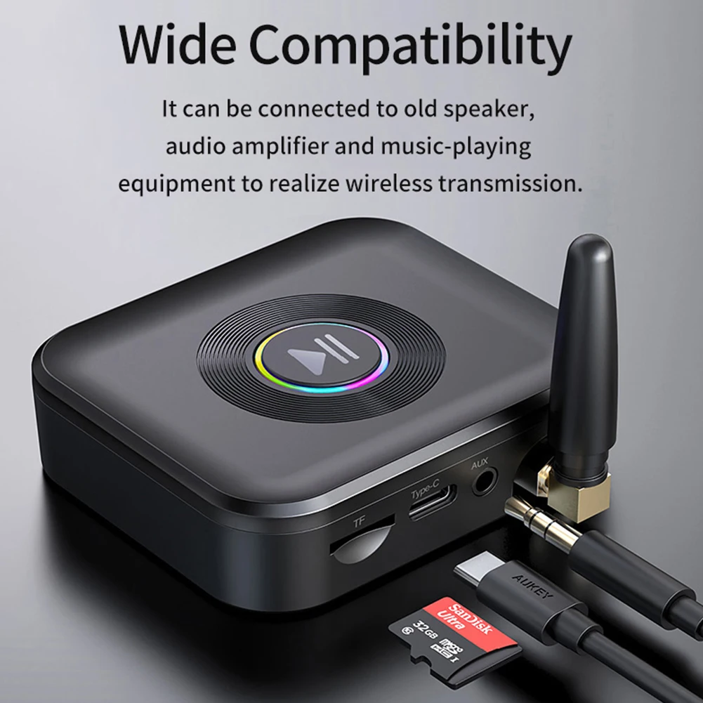 GR01 Bluetooth-съвместим приемник на 50 м USB-DC5V, комплект за кола, усилвател, високоговорител, 3.5 мм изходи за система за стрийминг на музика - 2