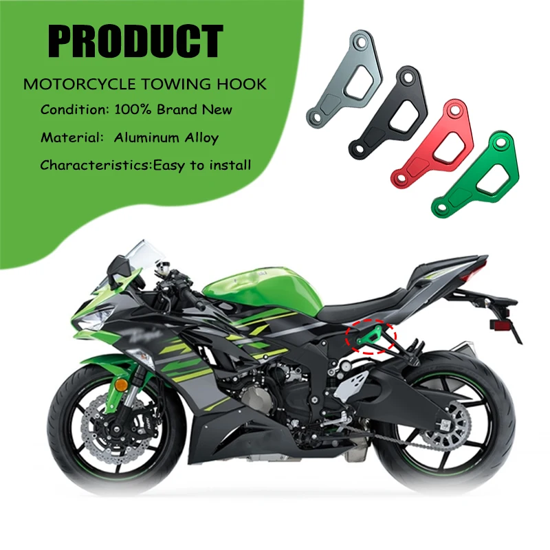 Мотоциклет С CNC Алуминиев Багажното куката За задното Пътник, Куки на Волана за Управление, за Мотоциклети Kawasaki За Ninja ZX-6R ZX6R 2019 2020 2021 2022 - 2