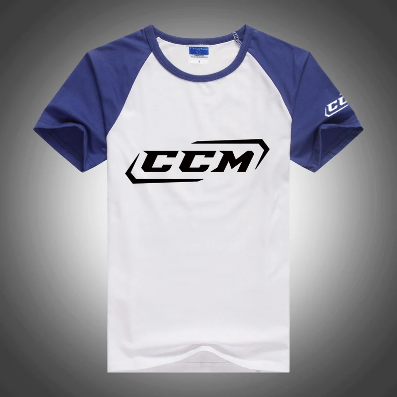 2023 Нова Тениска с принтом CCM, Мъжки Raglan С къс ръкав Памук Годишният Случайни Удобен Дишаща Топ с кръгло деколте и Деколью - 3