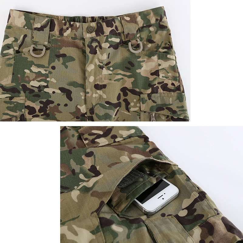 Бързо съхнещи летни панталони, мъжки дишащи военни тактически панталони, износоустойчиви ловни бойни туристически панталони - 3