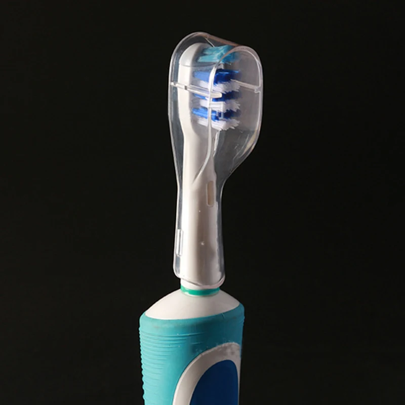 5 бр. пътна електрическа четка за зъби с дълги глави, джоб за четка за зъби за устната кухина, Защитни капаци, хигиенни пластмасова защитна капачка, калъф - 4