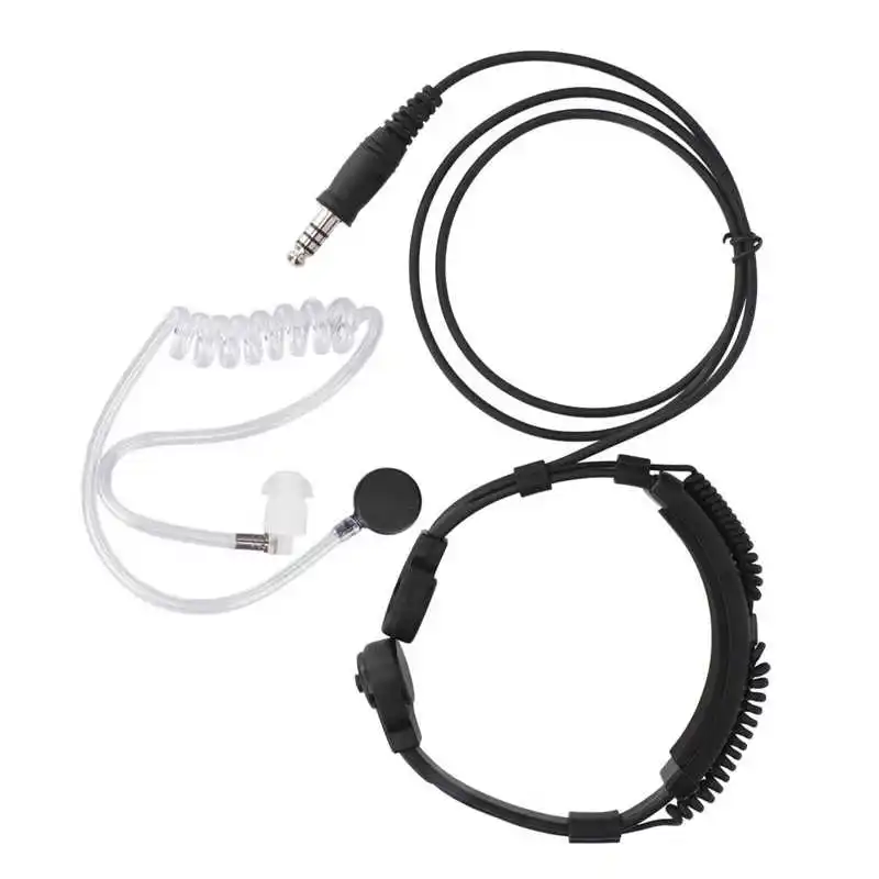 Горловая микрофон слушалки, прибиращ се въздушна Акустична тръба за Baofeng, Kenwood, YAESU, Motorola, нова - 4