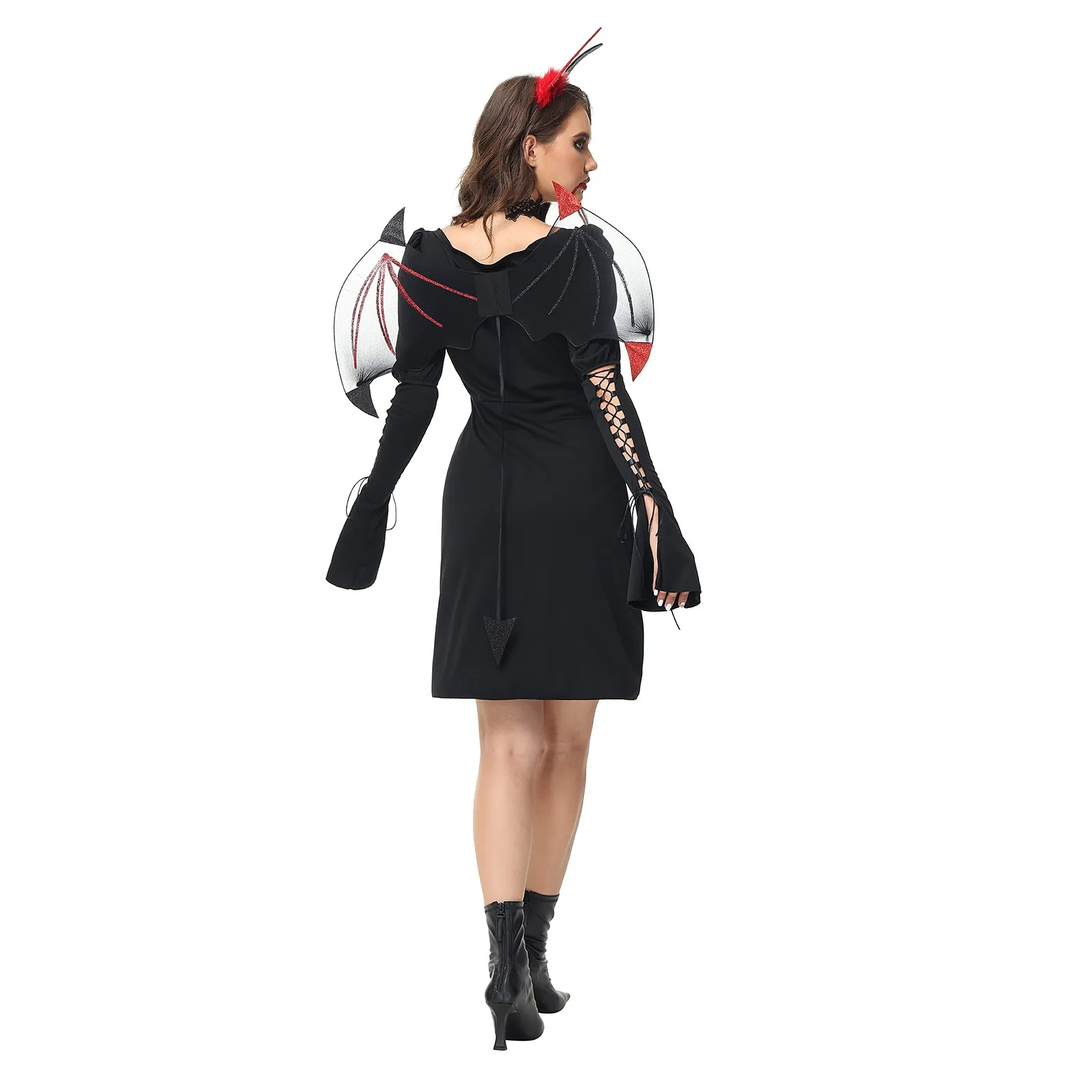 Женски костюм за Хелоуин, униформи, костюми за cosplay, секси костюм Малко Дявола, Модерен костюм за парти, Сценичното представяне, Рокля - 4