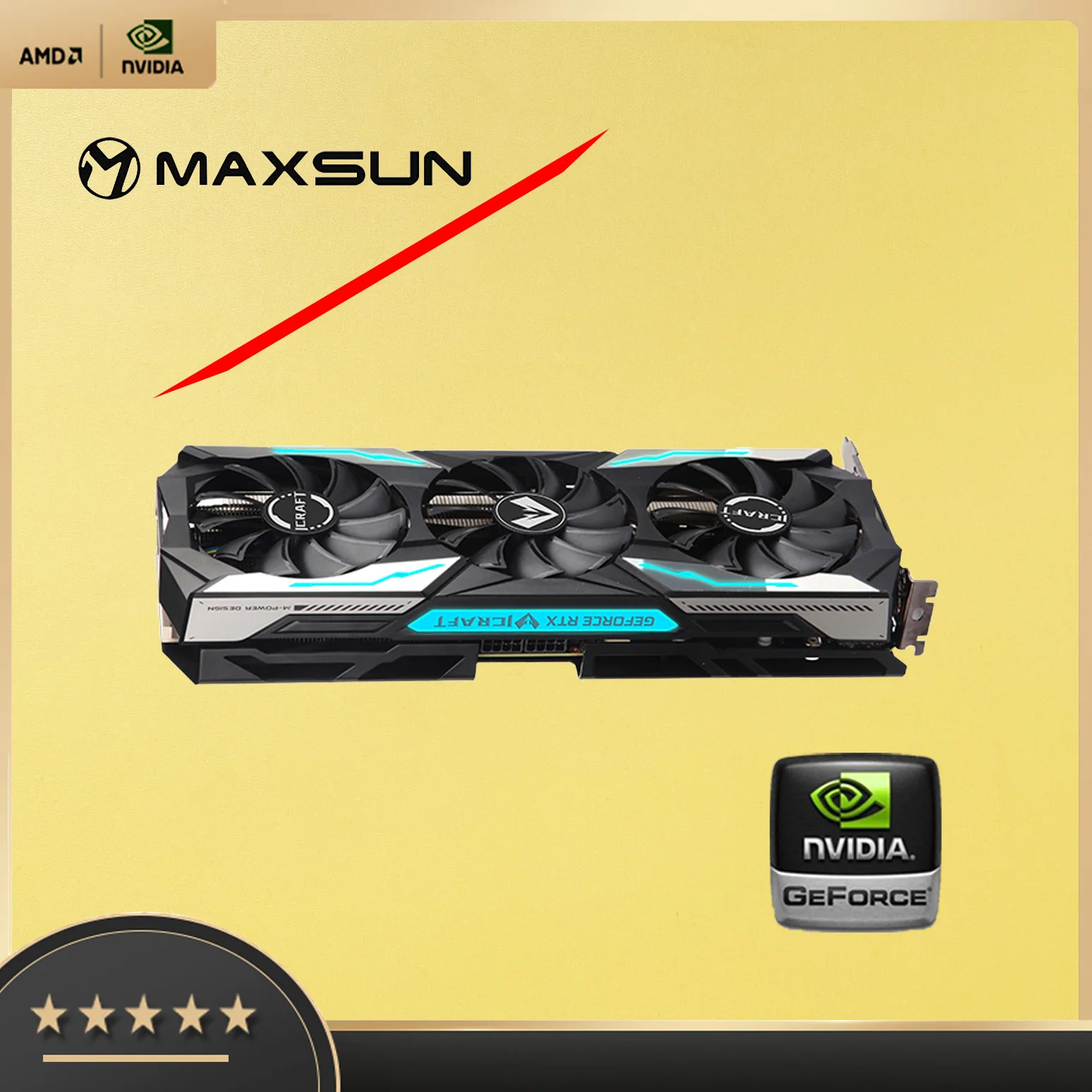 Използвани графични карти MAXSUN NVIDIA GeForce RTX3060 12G с трикратно с феновете GDDR6 GPU - 4