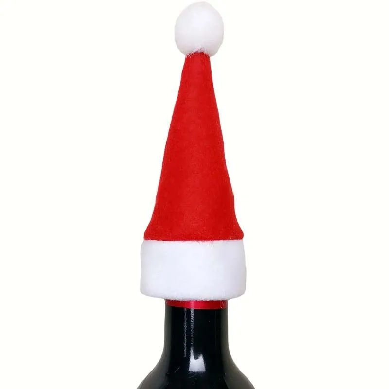 Плюшени на снежни човеци Кутията на масата, за да бирена бутилка вино, шапка, шал, чанта, Банкетна Коледна вечеря, Декорация на масата, Празнични аксесоари на Дядо Коледа - 4