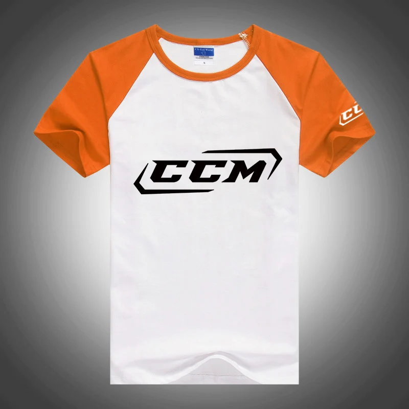 2023 Нова Тениска с принтом CCM, Мъжки Raglan С къс ръкав Памук Годишният Случайни Удобен Дишаща Топ с кръгло деколте и Деколью - 5