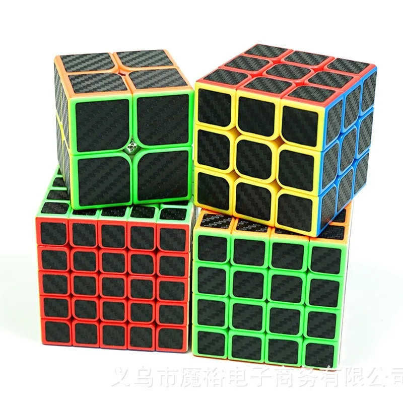 Moyu MeiLong Въглеродни Влакна 2x2x2 3x3x3 4x4x4 Магически Куб Професия Moyu Mfjs Въглероден 2x2 3x3 4x4 Куб Пъзел Играчки Подаръци - 5