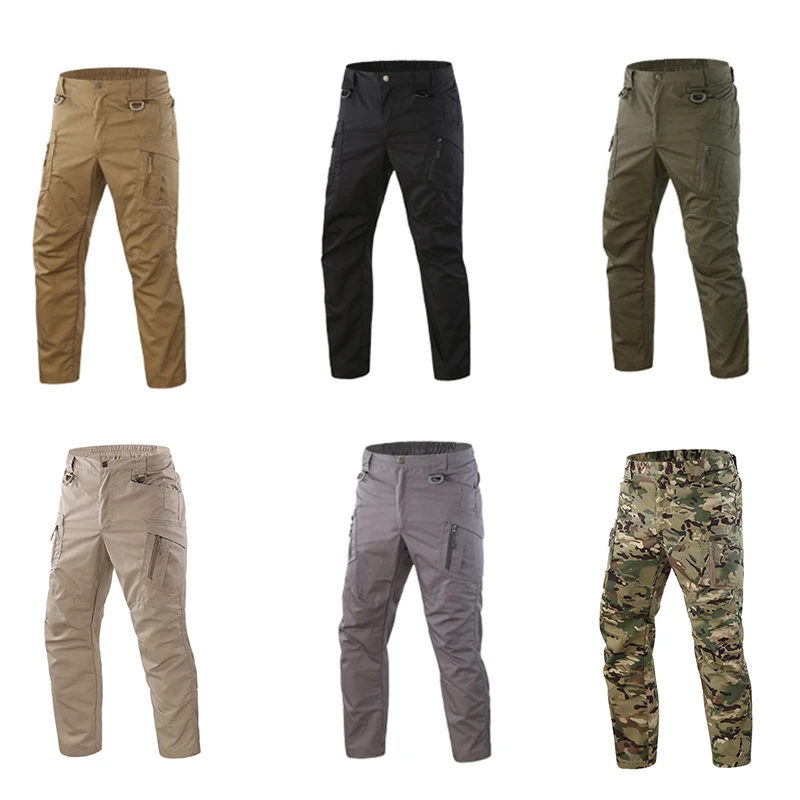 Бързо съхнещи летни панталони, мъжки дишащи военни тактически панталони, износоустойчиви ловни бойни туристически панталони - 5