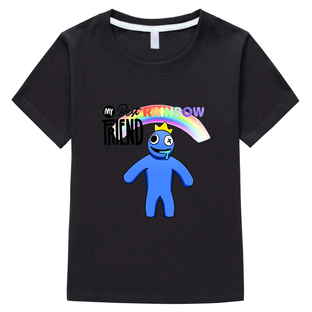Детска тениска Rainbow Friends от 100% памук с Високо качество, лятна тениска с къс ръкав и Забавни Анимационни Принтом За момчета/момичета - 5